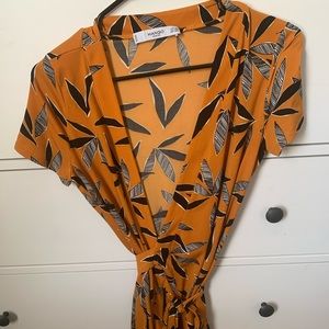 Mango tie front dress